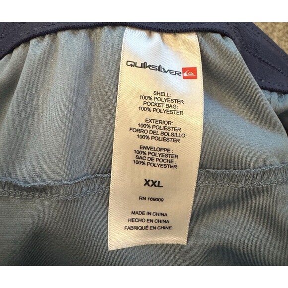 Men’s Quiksilver Active Shorts XXL – Blue – Moisture Wicking, 4-Way Stretch NWT - Picture 10 of 14